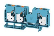 TERMINAL BLOCK, DIN RAIL, 3POS, 6AWG