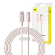 Fast Charging cable Baseus USB to USB-C Habitat Series 2m 100W (pink), Baseus