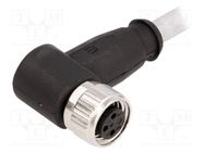 Connector: M8; female; PIN: 3; angled 90°; with lead; plug; 1m; PVC HARTING