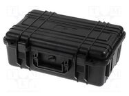 Case; tool case; black; ABS; 335x236x126.1mm; IP67 