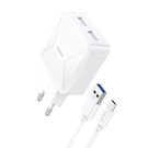 Charger Foneng EU35 2x USB-A with Micro USB cable 2.4A, Foneng