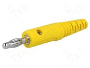 Connector: 4mm banana; plug; 32A; 33VAC; 70VDC; yellow; 2.5mm2 SCHÜTZINGER