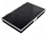 Container: box; with foam lining; ESD; Width: 135mm; Ht: 22mm ENGINEER