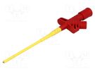 Clip-on probe; pincers type; 6A; red; Grip capac: max.3.5mm; 4mm HIRSCHMANN T&M