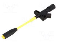 Clip-on probe; crocodile; 20A; black; Grip capac: max.10mm; 1000V HIRSCHMANN T&M