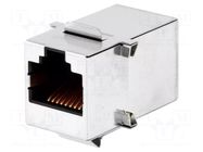 Coupler; Cat: 5; shielded; 8p8c; RJ45 socket,both sides MH CONNECTORS