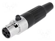 Connector: XLR mini; plug; female; PIN: 5; for cable; soldering NINIGI