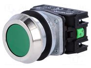 Switch: push-button; 30mm; Stabl.pos: 1; NC + NO; green; IP56; NEF30 PROMET
