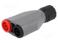 Adapter; 3A; banana 4mm socket x2,BNC male; 1kV ELECTRO-PJP