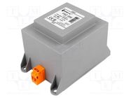 Transformer: mains; 200VA; 230VAC; 24V; Leads: terminal block; IP30 BREVE TUFVASSONS