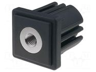 For feet fastening,for profiles; H: 43mm; polyamide; L: 40mm ELESA+GANTER