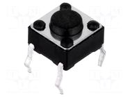 Microswitch TACT; SPST-NO; Pos: 2; 0.05A/12VDC; THT; none; 1N; 6x6mm NINIGI