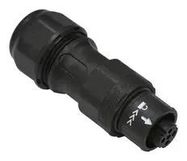 CIRCULAR CONNECTOR, RCPT, 3POS, CABLE