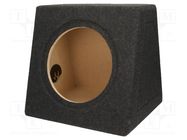 Car loudspeaker enclosure; MDF; black melange; textil; 250mm BASSER