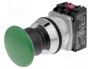 Switch: push-button; 30mm; Stabl.pos: 1; NC + NO; green; IP66; NEF30 PROMET