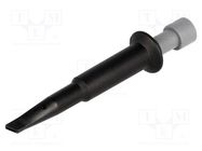 Clip-on probe; hook type; 5A; 70VDC; black; 4mm; 33VAC ELECTRO-PJP