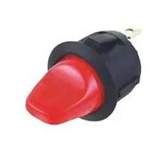 ROCKER SW, SPST, 16A, 125VAC, RED