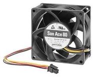 AXIAL FAN, 80MM, 24VDC, 138CFM, 65DBA