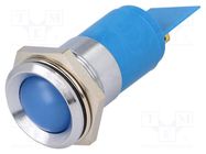 Indicator: LED; recessed; blue; 24÷28VDC; 24÷28VAC; Ø22.2mm; IP67 SIGNAL-CONSTRUCT