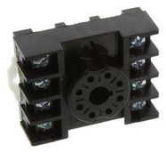 RELAY SOCKET, 10A, 600V, DIN RAIL/PANEL