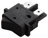 ROCKER SWITCH, DPST, 16A, 250VAC, BLACK