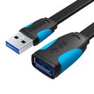 Flat USB 3.0 extender Vention VAS-A13-B150 1.5m Black, Vention
