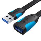 Flat USB 3.0 extender Vention VAS-A13-B100 1m Black, Vention