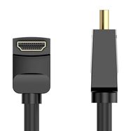 Cable HDMI 2.0 Vention AARBH 2m, Angled 90°, 4K 60Hz (black), Vention