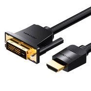 HDMI to DVI (24+1) Cable Vention ABFBH 2m, 4K 60Hz/ 1080P 60Hz (black), Vention