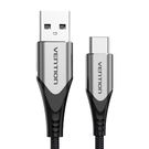 USB 2.0 A to USB-C Cable Vention CODHH 3A 2m Gray, Vention