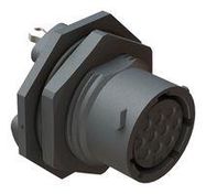 CIRCULAR CONNECTOR, 10POS, RCPT, JAM NUT