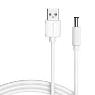 Power Cable USB 2.0 to DC 5.5mm Barrel Jack 5V Vention CEYWG 1,5m (white), Vention