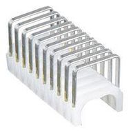 INSULATED STAPLE, 9 X 15MM, SILVER/WHITE