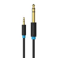 Audio Cable TRS 3.5mm to 6.35mm Vention BABBG 1,5m, Black, Vention