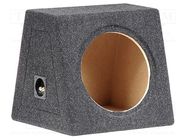 Car loudspeaker enclosure; MDF; black melange; textil; 300mm BASSER