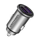 Car Charger 2x USB Vention FFEH0 30W Gray, Vention