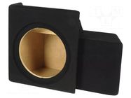 Car loudspeaker enclosure; MDF; black; 250mm; Grooving: 286mm BASSER