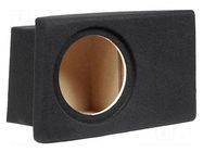 Car loudspeaker enclosure; MDF; black; 250mm; Grooving: 286mm BASSER