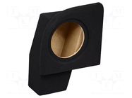 Car loudspeaker enclosure; MDF; black; 250mm; Grooving: 286mm BASSER
