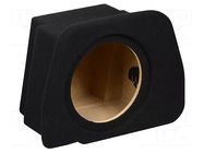 Car loudspeaker enclosure; MDF; black; 250mm; Grooving: 286mm BASSER