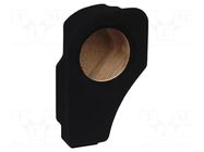 Car loudspeaker enclosure; MDF; black; 200mm; Grooving: 217mm BASSER