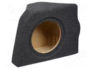 Car loudspeaker enclosure; MDF; grey melange; 250mm; BMW; 17l BASSER