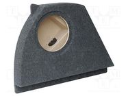 Car loudspeaker enclosure; MDF; black melange; textil; 250mm BASSER