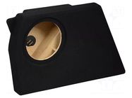 Car loudspeaker enclosure; MDF; black; 250mm; Grooving: 286mm BASSER