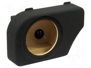 Car loudspeaker enclosure; MDF; black; 250mm; Grooving: 286mm BASSER