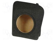 Car loudspeaker enclosure; MDF; grey; textil; 250mm; Škoda; 15l BASSER