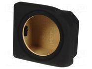 Car loudspeaker enclosure; MDF; black; 250mm; Grooving: 286mm; VW BASSER