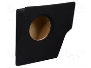 Car loudspeaker enclosure; MDF; black; 200mm; Grooving: 217mm; VW BASSER
