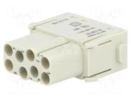 Connector: HDC; module; female; 16A; 400V; Han-Modular®; PIN: 8 HARTING