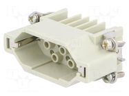 Connector: HDC; contact insert; male; 10A; 250V; Han® D; PIN: 15 HARTING